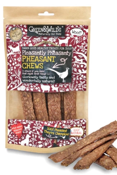 Green & Wilds Pheasant Chews 100g