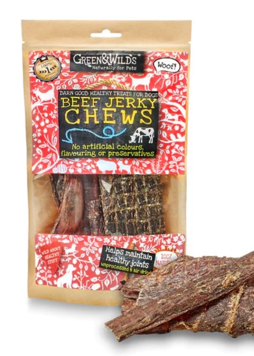 Green & Wilds.          Beef Jerky Chews 100g