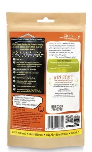 Green & Wilds Sweet Potato Treats 100g