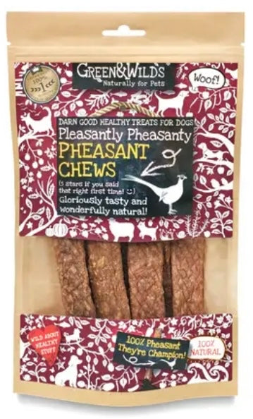 Green & Wilds Pheasant Chews 100g