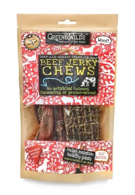 Green & Wilds.          Beef Jerky Chews 100g