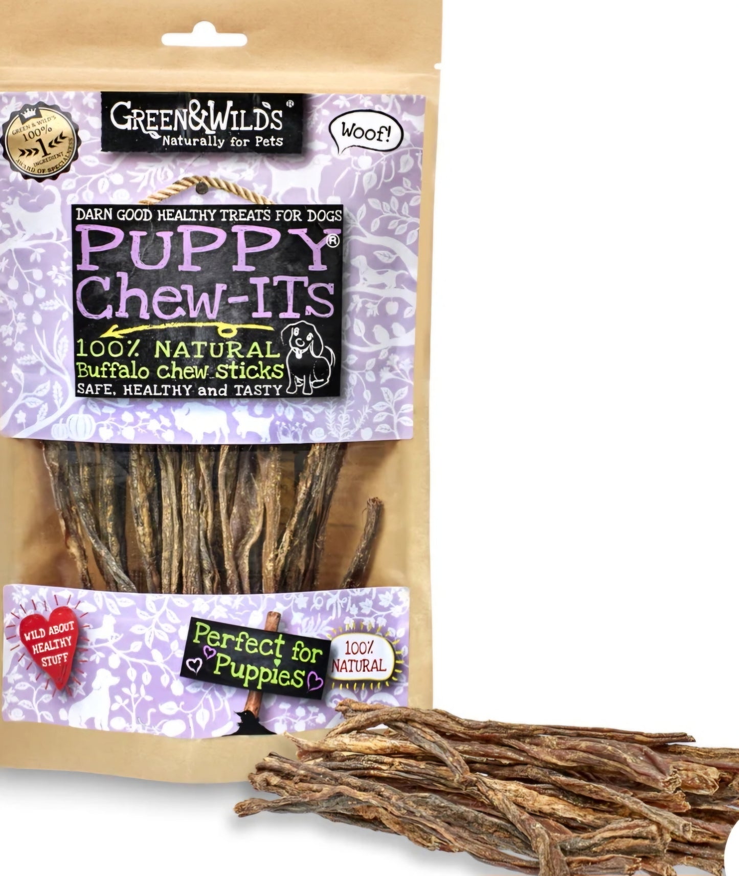 Green & Wilds Puppy chew-its 80g