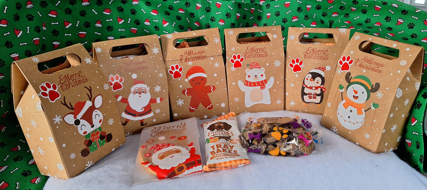 Christmas kraft goody bags